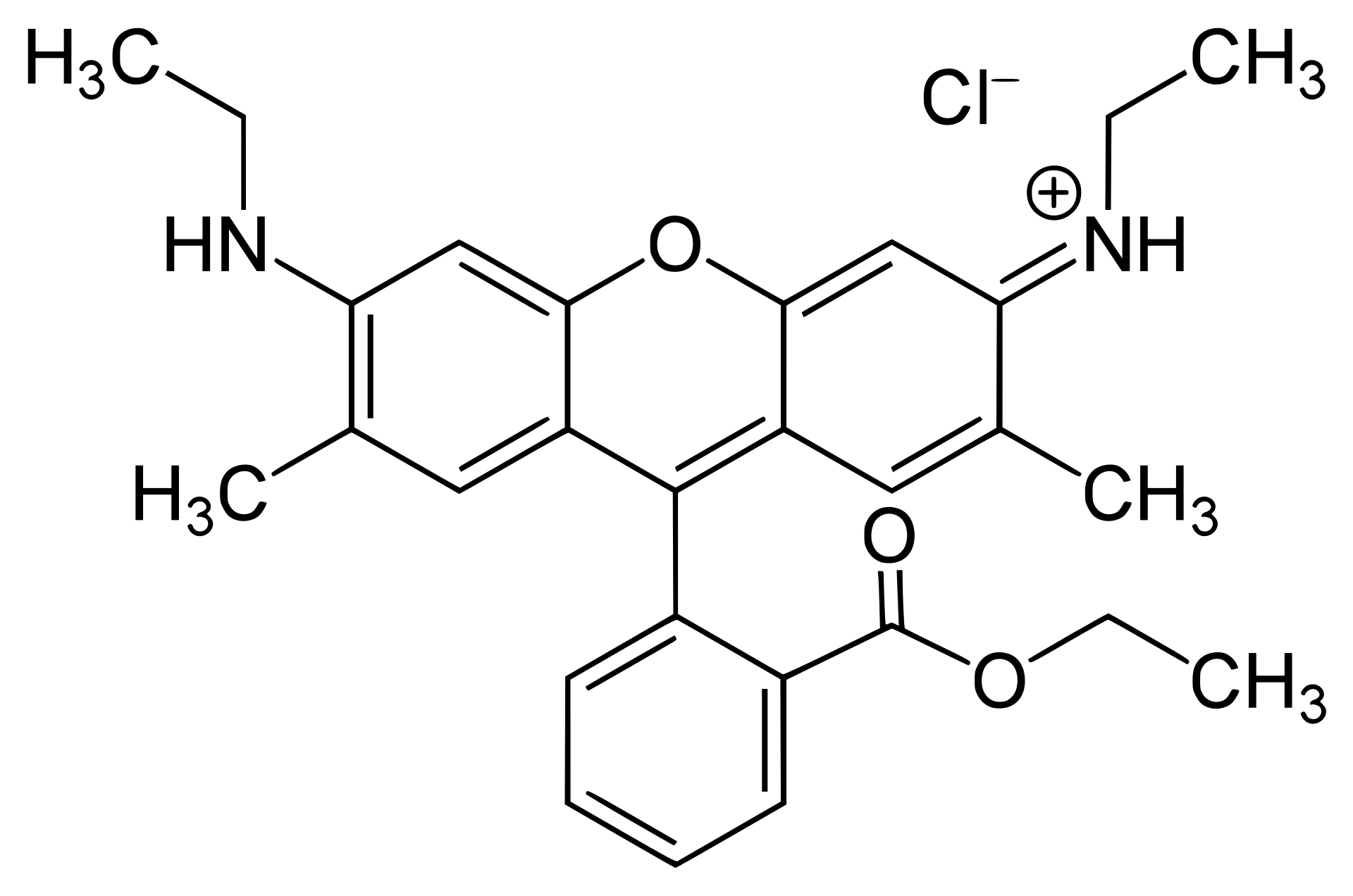 Rhodamine 6G - structural formula